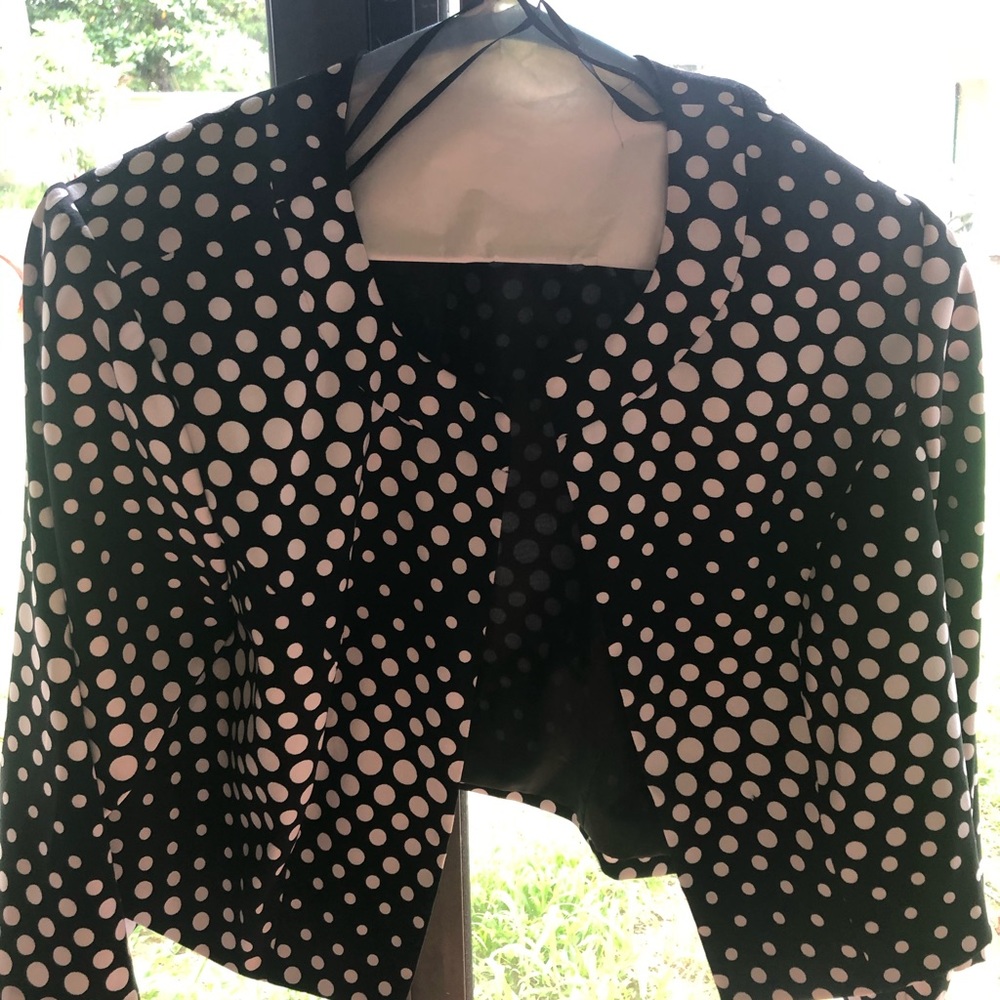 Polka dot suit coat
